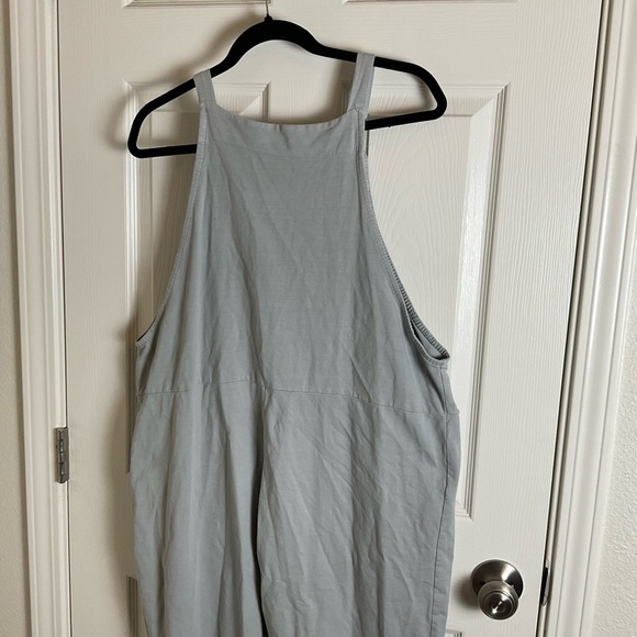 Ladies Italian Lagenlook 2 Pocket Front Tie Comfy Cotton Jumpsuit - Picture 6 of 10